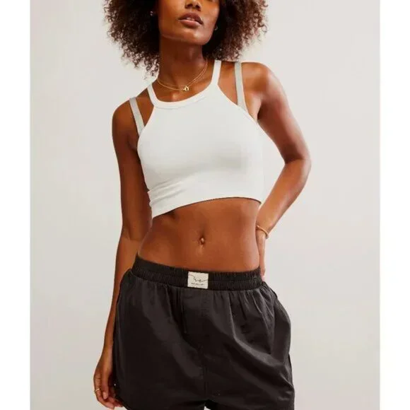 Free People We The Free Day To Day Solid Boxer / Washed Black (S) - NWT - Picture 2 of 8